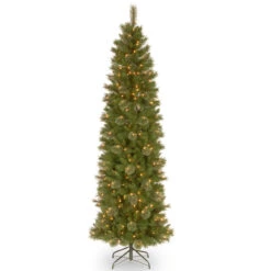 7.5' Pre-Lit Tacoma Pine Contemporary Artificial Christmas Tree - Clear Lights