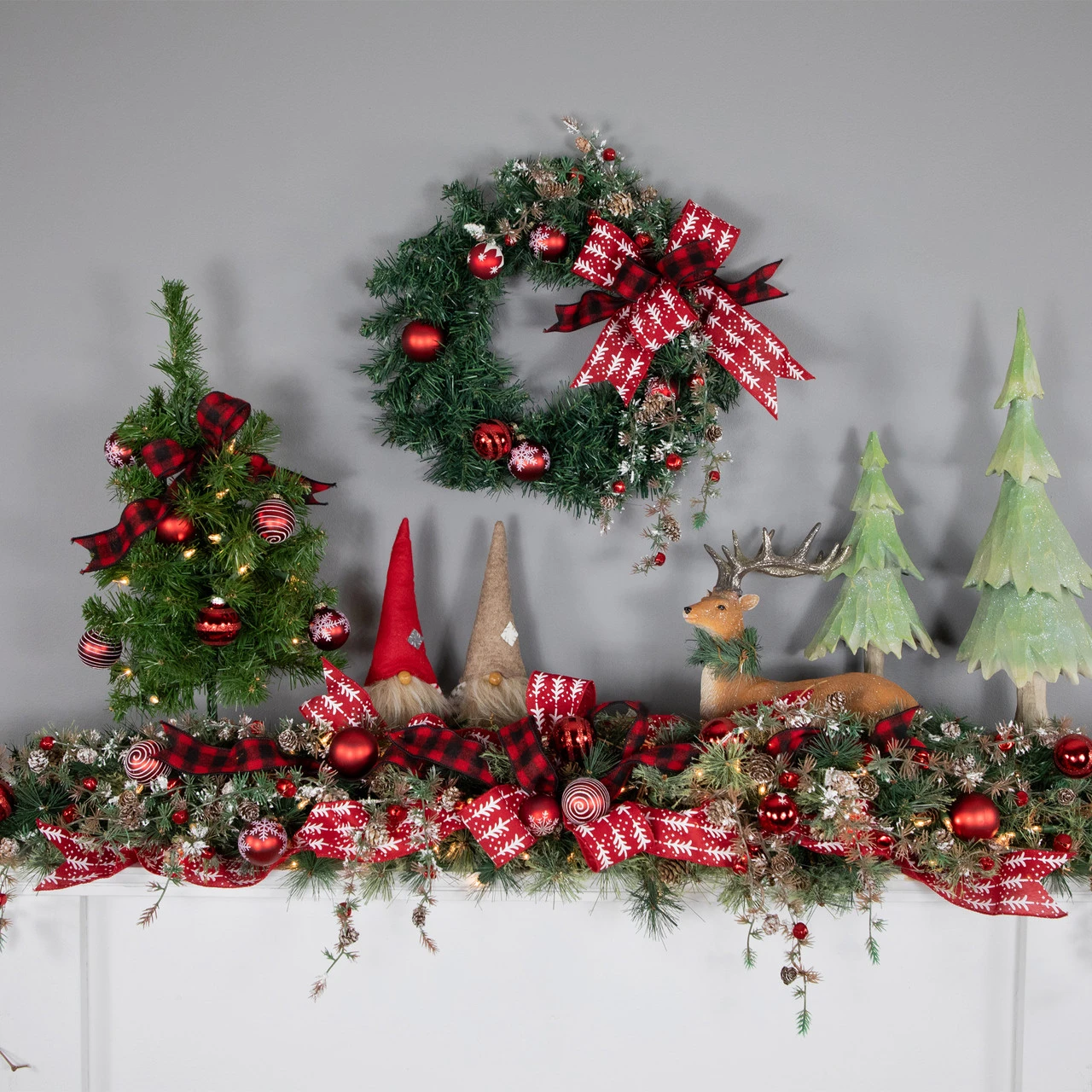 18" Pre-Lit Medium Blackwater Fir Artificial Christmas Tree, Clear Lights 4 18" Pre-Lit Medium Blackwater Fir Artificial Christmas Tree, Clear Lights - Image 2