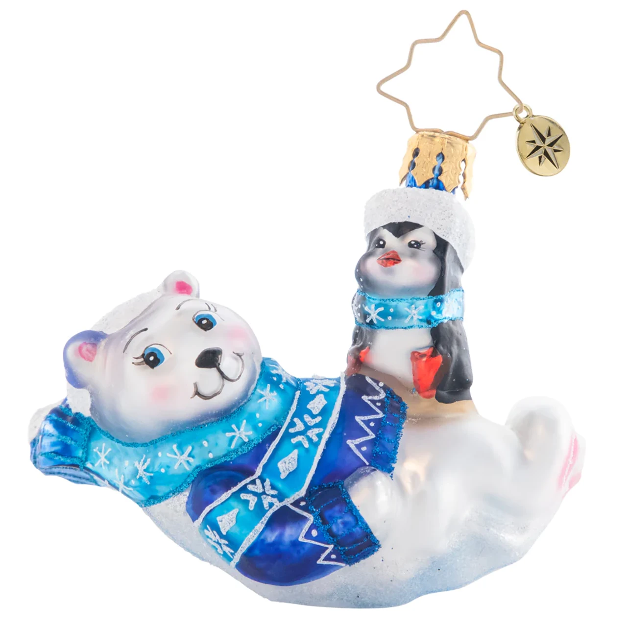 Christopher Radko Perfect Polar Pals Gem Glass Christmas Ornament 1021406 3 Christopher Radko Perfect Polar Pals Gem Glass Christmas Ornament 1021406
