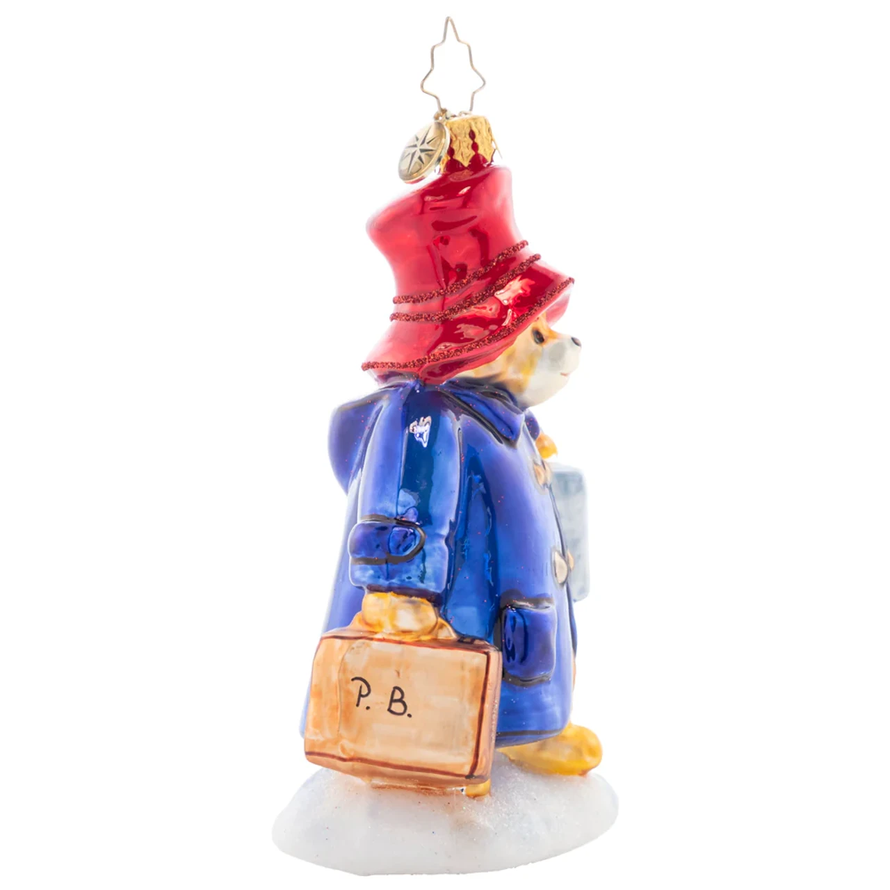 Christopher Radko One-Way Ticket To Paddington Glass Christmas Ornament 1021467 5 Christopher Radko One-Way Ticket To Paddington Glass Christmas Ornament 1021467 - Image 3