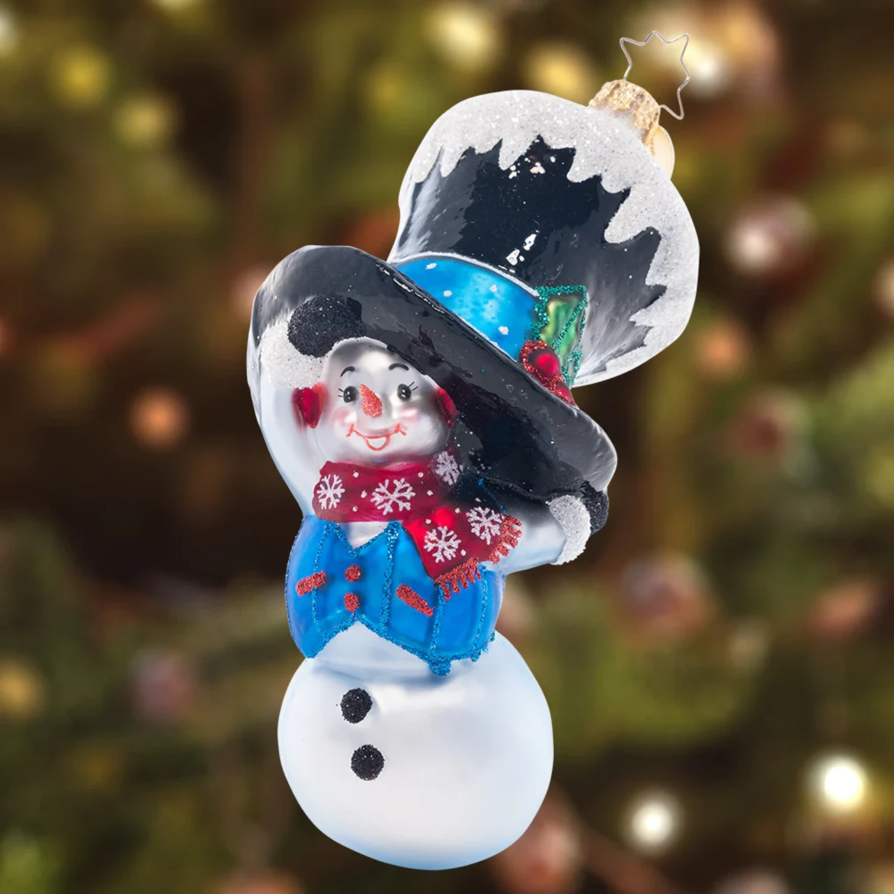 Christopher Radko Peek-A-Boo Snowman Glass Christmas Ornament 1021508 4 Christopher Radko Peek-A-Boo Snowman Glass Christmas Ornament 1021508 - Image 2