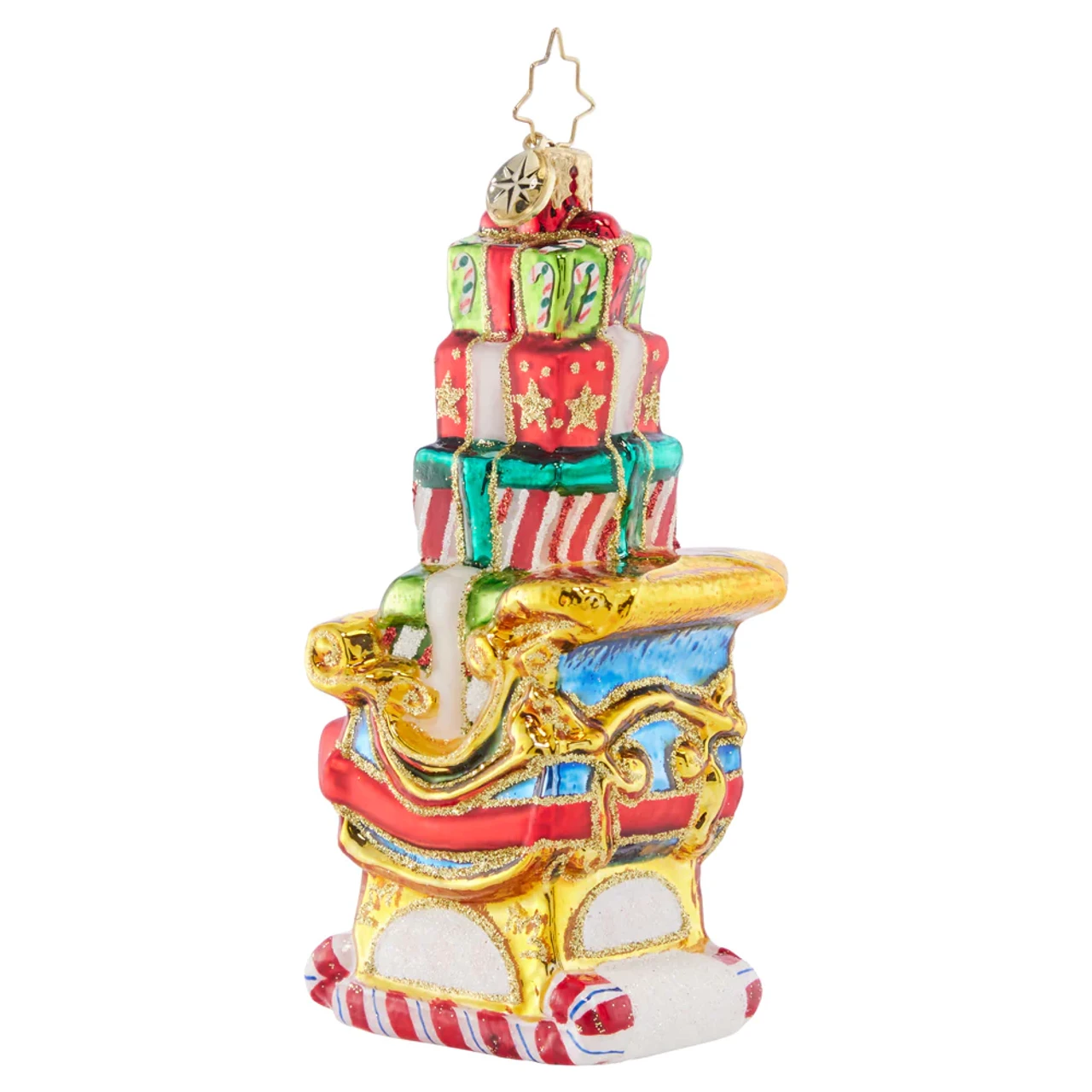 Christopher Radko Piled-High Sleigh Glass Christmas Ornament 1021677 5 Christopher Radko Piled-High Sleigh Glass Christmas Ornament 1021677 - Image 3