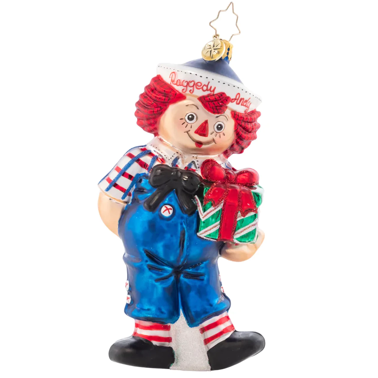 Christopher Radko Raggedy Presents Glass Christmas Ornament 1021681 3 Christopher Radko Raggedy Presents Glass Christmas Ornament 1021681