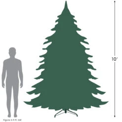 10' Pre-Lit Medium Canadian Pine Artificial Christmas Tree, Clear Lights 9 10' Pre-Lit Medium Canadian Pine Artificial Christmas Tree, Clear Lights -Christmas Decoration Store 1027 48994.1683123747