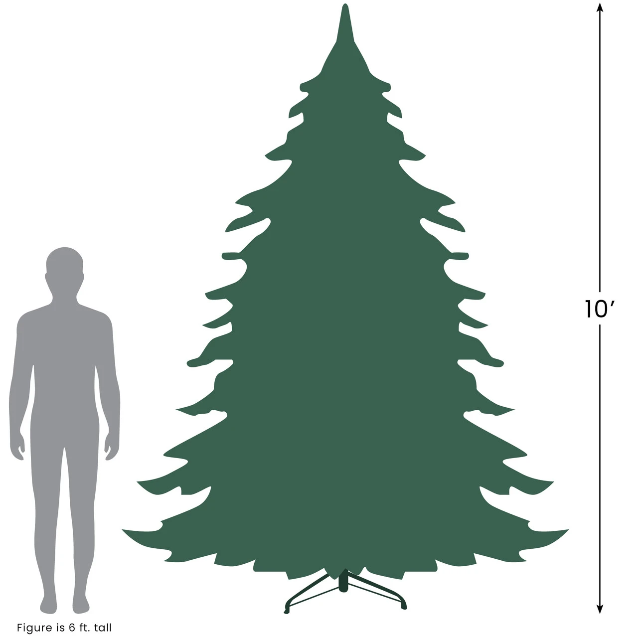10' Pre-Lit Medium Canadian Pine Artificial Christmas Tree, Clear Lights 6 10' Pre-Lit Medium Canadian Pine Artificial Christmas Tree, Clear Lights - Image 4