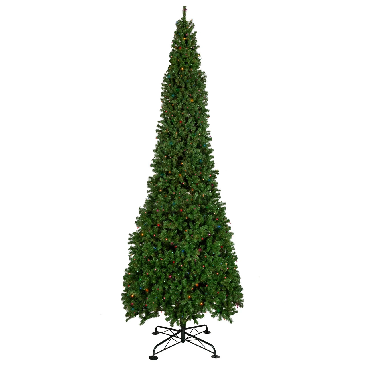 16' Pre-Lit Commercial Pendleton Spruce Slim Artificial Christmas Tree, Multicolor Lights 4 16' Pre-Lit Commercial Pendleton Spruce Slim Artificial Christmas Tree, Multicolor Lights - Image 2