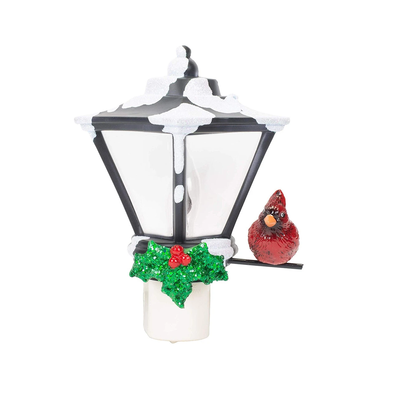 6" Cardinal On A Snow Covered Street Lamp Flickering Christmas Night Light 3 6" Cardinal On A Snow Covered Street Lamp Flickering Christmas Night Light