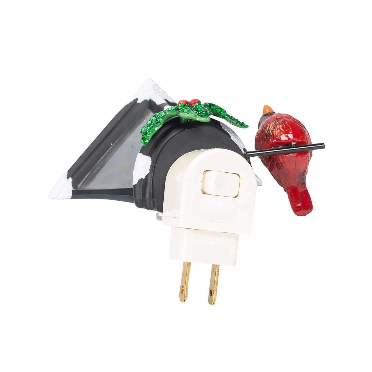 6" Cardinal On A Snow Covered Street Lamp Flickering Christmas Night Light 6 6" Cardinal On A Snow Covered Street Lamp Flickering Christmas Night Light - Image 4