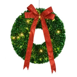 Pre-Lit Glittered Leaves Artificial Christmas Wreath - 28-Inch, Clear Lights 7 Pre-Lit Glittered Leaves Artificial Christmas Wreath - 28-Inch, Clear Lights -Christmas Decoration Store 18 31914gra 28 46675.1667536313