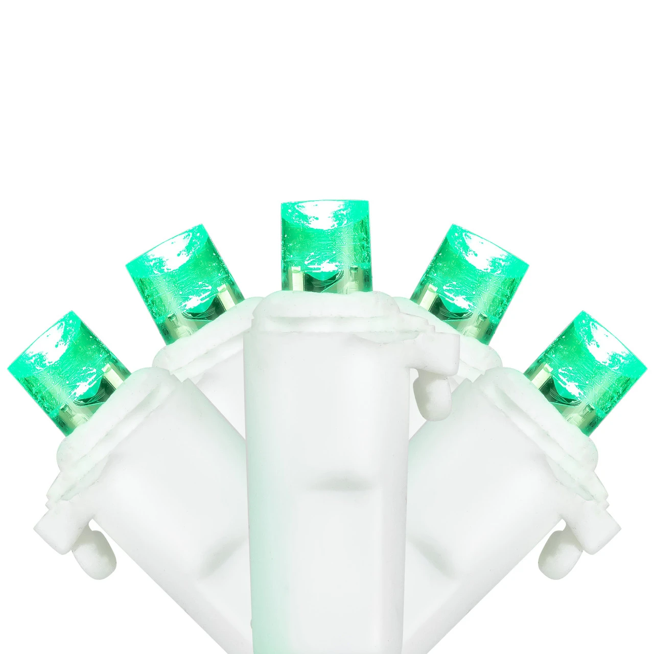 50-Count Green LED Wide Angle Christmas Lights, 16.25 Ft White Wire 4 50-Count Green LED Wide Angle Christmas Lights, 16.25 Ft White Wire - Image 2