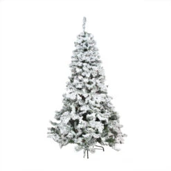 6.5' Medium Heavily Flocked Pine Artificial Christmas Tree - Unlit