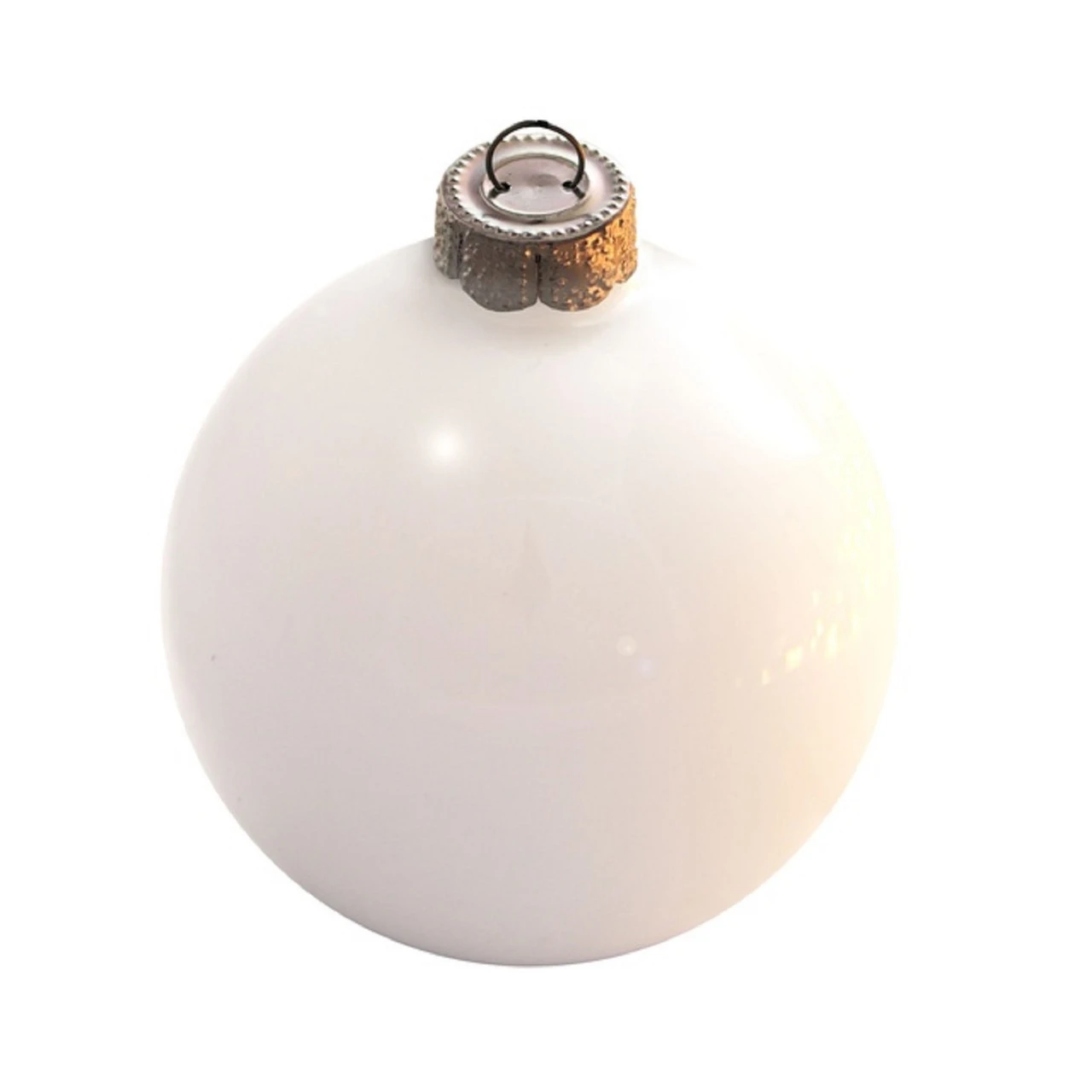 40ct White And Silver Shiny Glass Christmas Ball Ornaments 1.25" (30mm) 3 40ct White And Silver Shiny Glass Christmas Ball Ornaments 1.25" (30mm)