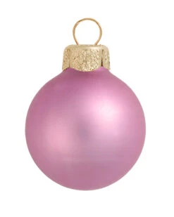 6ct Matte Rosewood Pink Glass Christmas Ball Ornaments 4" (100mm)