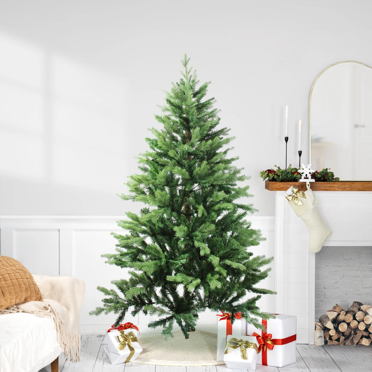 6' Mixed Eden Pine Artificial Christmas Tree - Unlit 3 6' Mixed Eden Pine Artificial Christmas Tree - Unlit