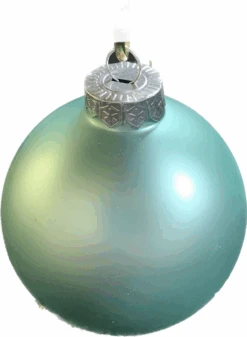 8ct Sea Foam Blue Glass Christmas Ball Ornaments 3.25" (80mm)