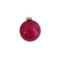 40ct Fuschia Pink Clear Glass Christmas Ball Ornaments 1.25" (30mm)