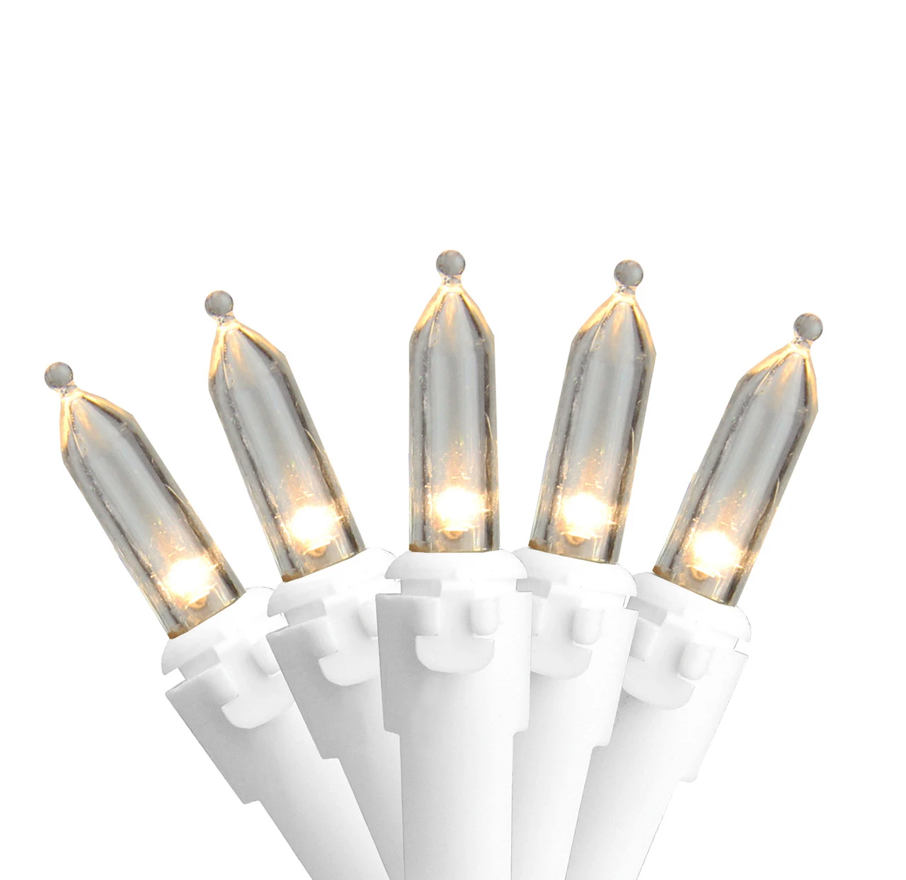 50-Count Warm White LED Mini Christmas Lights, 16.25ft White Wire 3 50-Count Warm White LED Mini Christmas Lights, 16.25ft White Wire