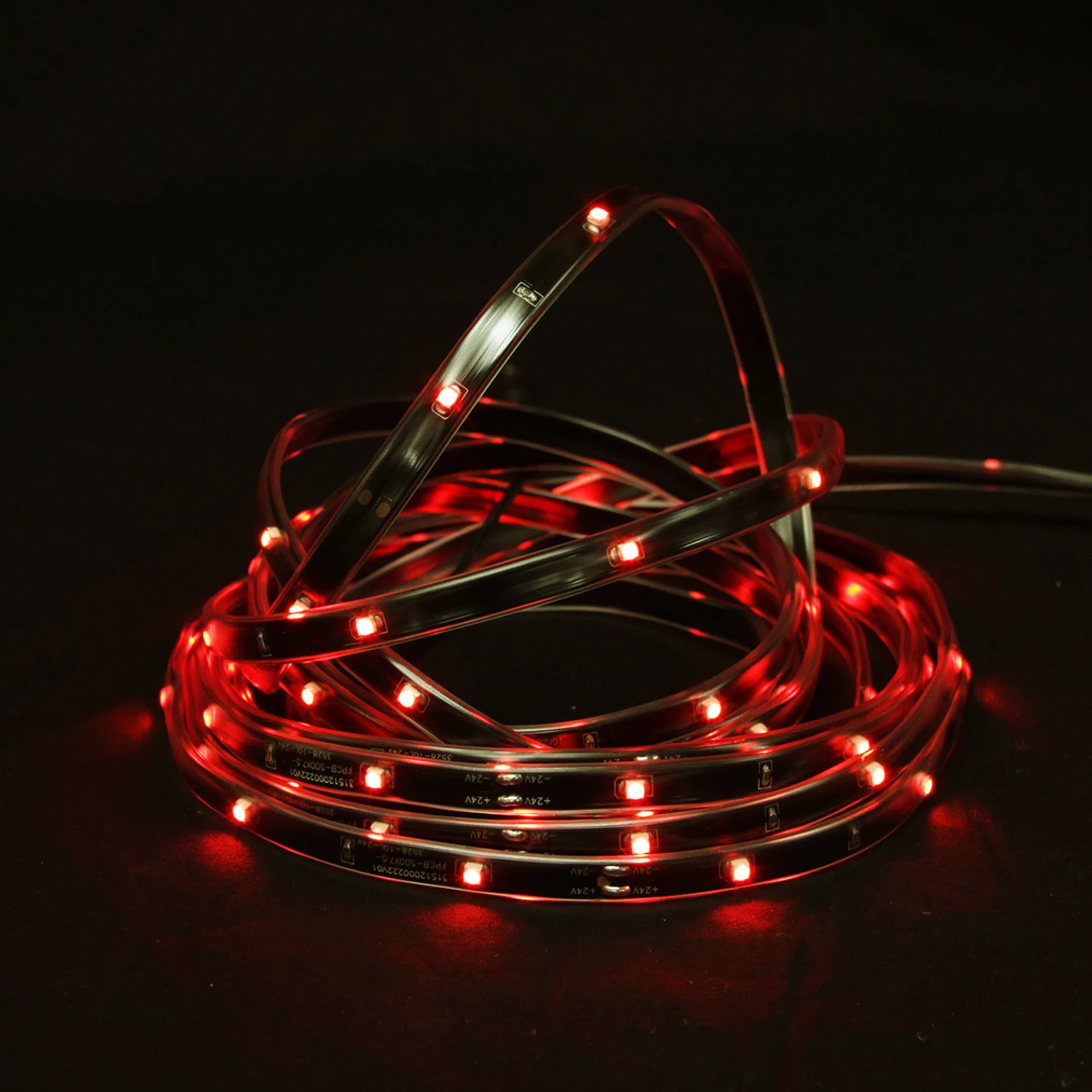 18' Red LED Outdoor Christmas Linear Tape Lighting - Black Finish 3 18' Red LED Outdoor Christmas Linear Tape Lighting - Black Finish
