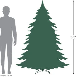 6.5' Pre-Lit Flocked Madison Pine Medium Artificial Christmas Tree, Clear Lights 17 6.5' Pre-Lit Flocked Madison Pine Medium Artificial Christmas Tree, Clear Lights -Christmas Decoration Store 6.527 08749.1681321480