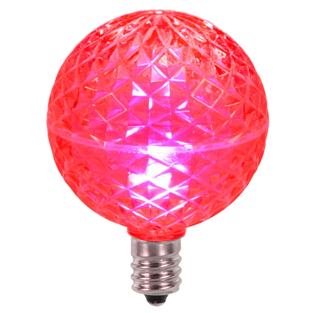 Club Pack Of 25 LED G50 Pink Replacement Christmas Light Bulbs - E12 Base 3 Club Pack Of 25 LED G50 Pink Replacement Christmas Light Bulbs - E12 Base