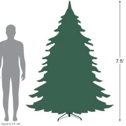 7.5' Pre-Lit Flocked Slim Colorado Spruce Artificial Christmas Tree - Clear Dura-Lit Lights 7 7.5' Pre-Lit Flocked Slim Colorado Spruce Artificial Christmas Tree - Clear Dura-Lit Lights -Christmas Decoration Store 7.527 10447.1684942138