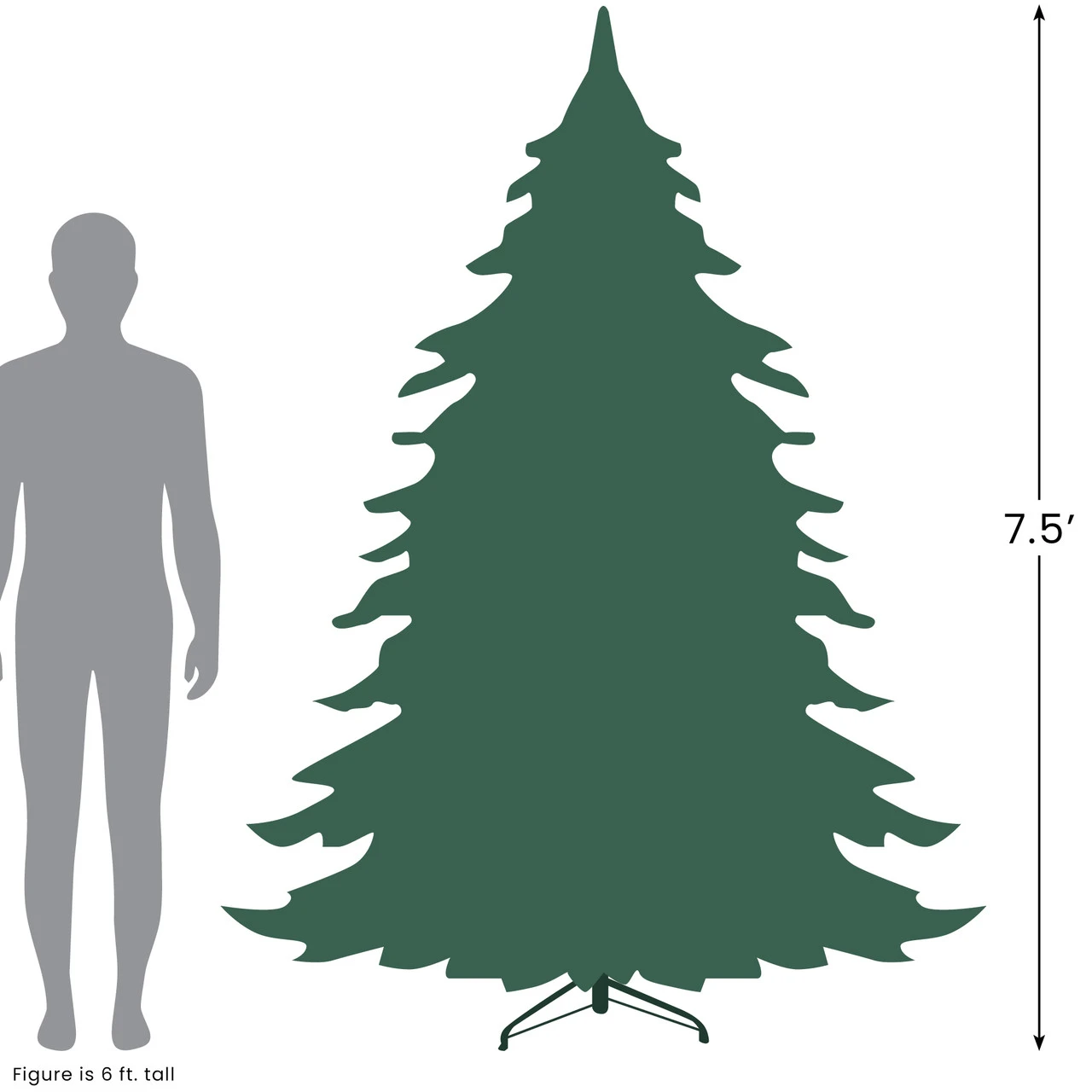 7.5' Pre-Lit Iridescent White Alaskan Pine Artificial Christmas Tree - Clear Lights 6 7.5' Pre-Lit Iridescent White Alaskan Pine Artificial Christmas Tree - Clear Lights - Image 4