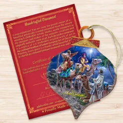 Set Of 2 Wise Men Riding A Camel Onion Shaped Wooden Christmas Ornaments 5.5" 8 Set Of 2 Wise Men Riding A Camel Onion Shaped Wooden Christmas Ornaments 5.5" -Christmas Decoration Store 8031024 1810 3 18311.1667548822