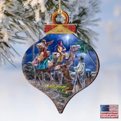 Set Of 2 Wise Men Riding A Camel Onion Shaped Wooden Christmas Ornaments 5.5" 9 Set Of 2 Wise Men Riding A Camel Onion Shaped Wooden Christmas Ornaments 5.5" -Christmas Decoration Store 8031024 1810 4 54444.1667548823