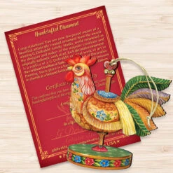 Set Of 2 Rooster Carousel Wooden Christmas Ornaments 5.5" 8 Set Of 2 Rooster Carousel Wooden Christmas Ornaments 5.5" -Christmas Decoration Store 8114038 3 74801.1667549776