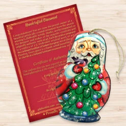 Set Of 2 Santa Matreshka Doll Christmas Tree Wooden Ornaments 8 Set Of 2 Santa Matreshka Doll Christmas Tree Wooden Ornaments -Christmas Decoration Store 8115060 3 12894.1667549822