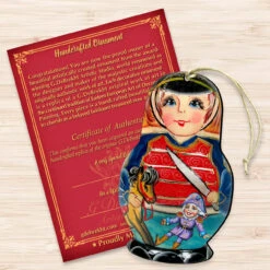 Set Of 2 Matreshka Doll Nutcracker Soldier Wooden Christmas Ornaments 5.5" 8 Set Of 2 Matreshka Doll Nutcracker Soldier Wooden Christmas Ornaments 5.5" -Christmas Decoration Store 8115151 3 75803.1667549826