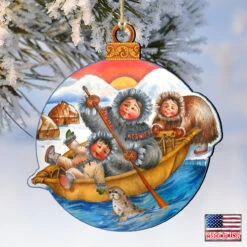 Set Of 2 Ride The Waves To North Pole Santa Wooden Christmas Ornaments 5.5" 9 Set Of 2 Ride The Waves To North Pole Santa Wooden Christmas Ornaments 5.5" -Christmas Decoration Store 8117418 4 33505.1667549859