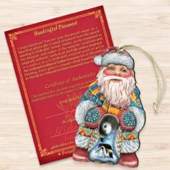 Set Of 2 Santa Claus Penguin Wooden Christmas Ornaments 5.5" 8 Set Of 2 Santa Claus Penguin Wooden Christmas Ornaments 5.5" -Christmas Decoration Store 8118051 3 99067.1667549883