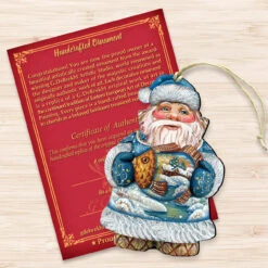 Set Of 2 Santa Claus Goldfish Wooden Christmas Ornaments 5.5" 8 Set Of 2 Santa Claus Goldfish Wooden Christmas Ornaments 5.5" -Christmas Decoration Store 8118201 3 14377.1667549891