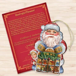 Set Of 2 Santa Claus Toy Shop Wooden Christmas Ornaments 5.5" 8 Set Of 2 Santa Claus Toy Shop Wooden Christmas Ornaments 5.5" -Christmas Decoration Store 8119172 3 60899.1667549894