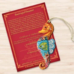 Set Of 2 Coastal Seahorse Wooden Christmas Ornaments 5.5" 8 Set Of 2 Coastal Seahorse Wooden Christmas Ornaments 5.5" -Christmas Decoration Store 8126111 3 18248.1667549923