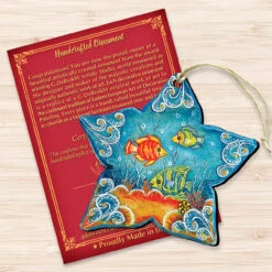 Set Of 2 Sea Star Seaside Wooden Christmas Ornaments 5.5" 8 Set Of 2 Sea Star Seaside Wooden Christmas Ornaments 5.5" -Christmas Decoration Store 8126151 3 26641.1667549667