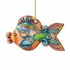 Set Of 2 Coastal Paradise Fish Wooden Christmas Ornaments 5.5" 1 Set Of 2 Coastal Paradise Fish Wooden Christmas Ornaments 5.5" -Christmas Decoration Store 8126161 1 14489.1667549672