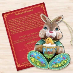 Set Of 2 Easter Bunny Egg With A Chick Wooden Christmas Ornaments 5.5" 8 Set Of 2 Easter Bunny Egg With A Chick Wooden Christmas Ornaments 5.5" -Christmas Decoration Store 8144502 3 34415.1667549622