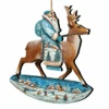 Set Of 2 Santa Rides A Reindeer Wooden Christmas Ornaments 5.5" 2 Set Of 2 Santa Rides A Reindeer Wooden Christmas Ornaments 5.5" -Christmas Decoration Store 8151123 1 61255.1667549625