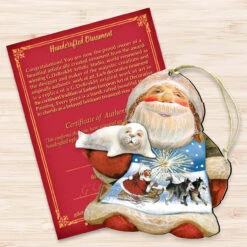 Set Of 2 Santa Northern Lights Of Christmas Wooden Ornaments 5.5" 8 Set Of 2 Santa Northern Lights Of Christmas Wooden Ornaments 5.5" -Christmas Decoration Store 8151844 3 34761.1667549629