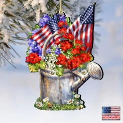 Set Of 2 American Freedom Celebration Wooden Christmas Ornaments 5.5" 9 Set Of 2 American Freedom Celebration Wooden Christmas Ornaments 5.5" -Christmas Decoration Store 8161040 1711 4 61663.1667549741