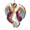 Set Of 2 Angel Bringing Peace On Earth Wooden Ornaments 5.5" 1 Set Of 2 Angel Bringing Peace On Earth Wooden Ornaments 5.5" -Christmas Decoration Store 8161048 1208 1 38924.1667549741