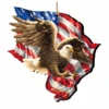 Set Of 2 American Independence Eagle Wooden Ornaments 5.5" 1 Set Of 2 American Independence Eagle Wooden Ornaments 5.5" -Christmas Decoration Store 8161052 1432 1 05859.1667549744