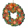 Set Of 2 Christmas Wreath Flowers Wooden Ornaments 5.5" 2 Set Of 2 Christmas Wreath Flowers Wooden Ornaments 5.5" -Christmas Decoration Store 8185307 1 72864.1667549630