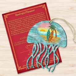 Set Of 2 Coastal Scenic Rustic Jellyfish Wooden Christmas Ornaments 5.5" 8 Set Of 2 Coastal Scenic Rustic Jellyfish Wooden Christmas Ornaments 5.5" -Christmas Decoration Store 8198513 3 07192.1667549671