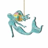 Set Of 2 Mermaid Beach Scene Wooden Christmas Ornaments 5.5" 1 Set Of 2 Mermaid Beach Scene Wooden Christmas Ornaments 5.5" -Christmas Decoration Store 8198514 1 61774.1667549669
