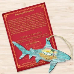 Set Of 2 Shark Beach Scene Wooden Christmas Ornaments 5.5" 8 Set Of 2 Shark Beach Scene Wooden Christmas Ornaments 5.5" -Christmas Decoration Store 8198515 3 96961.1667549672