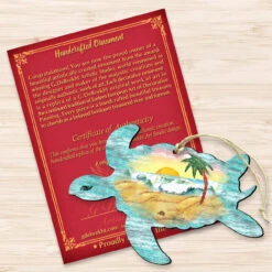 Set Of 2 Turtle Beach Scene Wooden Christmas Ornaments 5.5" 8 Set Of 2 Turtle Beach Scene Wooden Christmas Ornaments 5.5" -Christmas Decoration Store 8198518 3 33647.1667549720