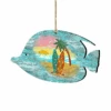 Set Of 2 Fish Beach Scene Wooden Christmas Ornaments 5.5" 2 Set Of 2 Fish Beach Scene Wooden Christmas Ornaments 5.5" -Christmas Decoration Store 8198527 1 57122.1667549721
